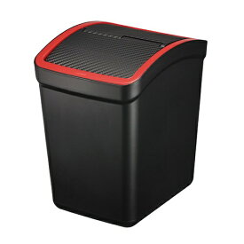 カーメイト｜CAR MATE DZ367 おもり付ゴミ箱 L カーボン調レッド