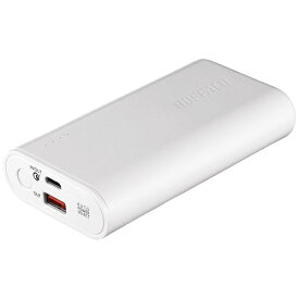 BUFFALO｜バッファロー モバイルバッテリー 10050mAh 付属ケーブル長： 15cm ホワイト BSMPB10018C2 [Quick Charge対応 /2ポート]