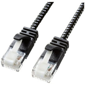 サンワサプライ｜SANWA SUPPLY LANケーブル つめ折れ防止 細径メッシュ ブラック＆ホワイト KB-T6AME-01BKW [1m /カテゴリー6A /メッシュ]