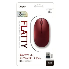 ナカバヤシ｜Nakabayashi マウス Digio2 レッド MUS-RKT153R [BlueLED /無線(ワイヤレス) /3ボタン /USB]