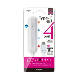 ナカバヤシ｜Nakabayashi UH-C2474W USBハブ　Type-C ホワイト [バスパワー /4ポート /USB2.0対応][UHC2474W]