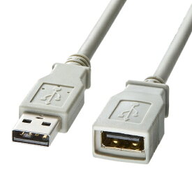 サンワサプライ｜SANWA SUPPLY USB延長ケーブル（USB Aコネクタオス-USB Aコネクタメス・1m） KB-USB-E1K2【rb_ cable_cpn】
