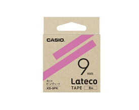 CASIO｜カシオ ラベルライターテープ Lateco（ラテコ） ピンク XB-9PK [黒文字 /9mm幅]