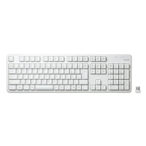ELECOMbGR L[{[h (Android/Windows11Ή) zCg TK-FDM106TXWH [CX /USB]yrb_ keyboard_cpnz