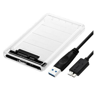 AOTECH|アオテック 2.5型SATA HDD/SSDケース AOK-25CASE-U3C クリア