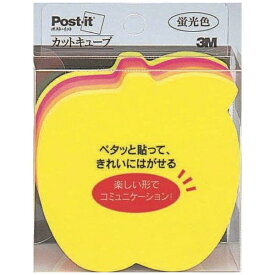 3Mジャパン｜スリーエムジャパン ノートカットキューブ　（グアバ ビビットイエロー バイタルオレンジ パワーピンク アシッドライム） Post-it(ポスト・イット) アップル CC-36【rb_mmml】