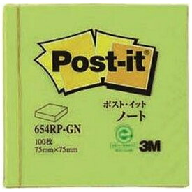 3Mジャパン｜スリーエムジャパン ノート再生紙スタンダードシリーズ Post-it(ポスト・イット) グリーン 654RP-GN[rbaone12]