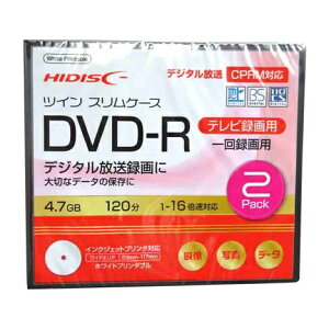 HIDISCbnCfBXN ^pDVD-R HIDISC HDDR12JCP2TC [2 /4.7GB /CNWFbgv^[Ή]