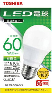 ŁbTOSHIBA LEDd LDA7N-G/K60V1 [E26 /ʓd` /60W /F /1 /Lz^Cv]
