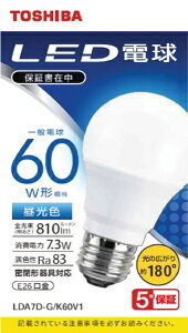 ŁbTOSHIBA LEDd LDA7D-G/K60V1 [E26 /ʓd` /60W /F /1 /Lz^Cv]