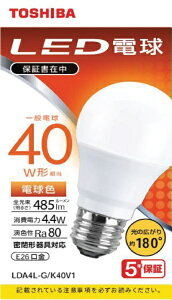 ŁbTOSHIBA LEDd LDA4L-G/K40V1 [E26 /ʓd` /40W /dF /1 /Lz^Cv]