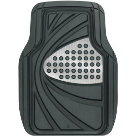 BONFORM｜ボンフォーム 6449-01SI　カーマット　デザインラバー　軽／普通車用　フロント用1枚入り　防水　サイズ：48×65cm　カラー：シルバー