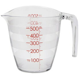 マーナ｜MARNA 目盛りが見やすい計量カップ500ml・CL K728CL[K728CL]