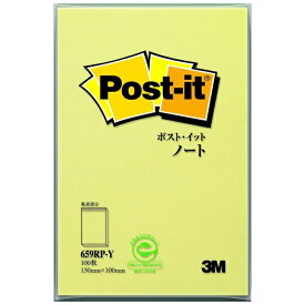 3Mジャパン｜スリーエムジャパン [付箋]ノート 再生紙スタンダード Post-it(ポスト・イット) イエロー 659RP-Y【rb_mmml】