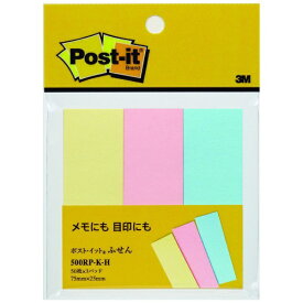 3Mジャパン｜スリーエムジャパン ふせん再生紙スタンダードシリーズ Post-it(ポスト・イット) 混色 500RP-K-H【rb_mmml】