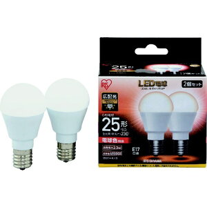 IRIS OHYAMA�b�A�C���X�I�[���} IRIS�@LED�d��2�Z�b�g�@E17�L�z���^�C�v�@25�`�����@�d���F LDA2L-G-E17-2T52P