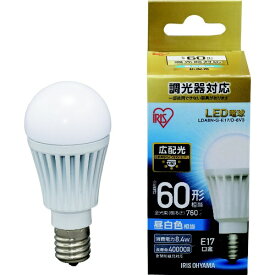 IRIS OHYAMA｜アイリスオーヤマ IRIS　LED電球　E17広配光タイプ　調光器対応　60形相当　昼白色 LDA8N-G-E17/D-6V3