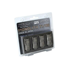 協永産業｜KYO-EI Industrial MN01GK-4P 貫通ナット Kics MONOLITH T1/06 M12XP1.5 Glorious Black 4pcs グロリアスブラック