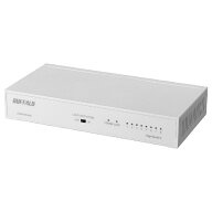 BUFFALO｜バッファロー ギガ スイッチングハブ Giga LAN HUB 8ポート 電源内蔵 背面マグネット LSW6-GT-8…