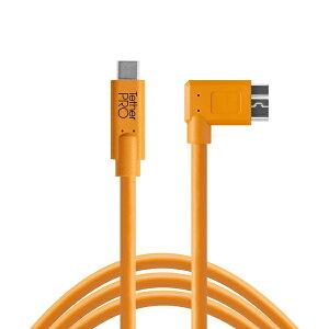 �e�U�[�c�[���Y�bTether Tools USB-C to 3.0 Micro-B Right Angle (460cm) CUC33R15-ORG �I�����W