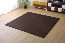 イケヒコ｜IKEHIKO ユニット畳　スカッシュBR U畳 6枚セット（／82×82×1.7cm／連結ジョイント付き）