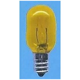 旭光電機｜ASAHI LAMP T20-E12-110V-15W-CY 電球 透明イエロー [E12 /ナツメ球形][T20E12110V15WCY]