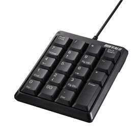 BUFFALO｜バッファロー コンパクトテンキーボード スタンダード ブラック BSTK118BK [有線 /USB][BSTK118BK]