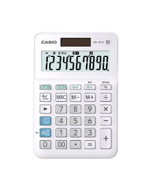 CASIO｜カシオ W税計算対応電卓 ホワイト MW-100TC-WE-N [10桁 /W税率対応][MW100TCWEN]
