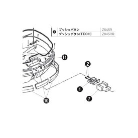 デイトナ｜DAYTONA 61258 GIVI 【Z645】　プッシュボタン　（赤）