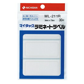 ニチバン｜NICHIBAN 透明保護ラベル ラミネートラベル マイタック 赤枠 ML-211R [10シート /3面]