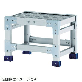 アルインコ｜ALINCO アルインコ　作業台（天板縞板タイプ）1段　天板寸法500×400mm高0．25m