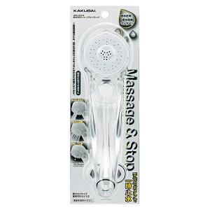 カクダイ|KAKUDAI 低水圧用マッサージストップシャワー クリアホワイト 356-720-W