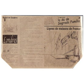 大阪ポリヱチレン販売｜OsakaPolyethylene エコフィールド ヨーロピアン柄 茶（100枚入） No.9617 ＜WPV6101＞[WPV6101]