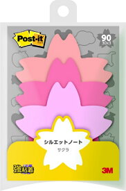 3Mジャパン｜スリーエムジャパン シルエットノート強粘着タイプ　66mm×69mm30枚 Post-it(ポスト・イット) サクラ SSS-CHR