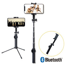 ELECOM｜エレコム Bluetooth自撮り棒/三脚付/430mm/ブラック P-SSBTRBK[PSSBTRBK]