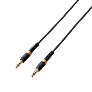 ELECOM�b�G���R�� AUX�P�[�u�� ��3.5�I�X-��3.5�I�X ���ϋv �X���� 0.5m �u���b�N AX-35MS05BK