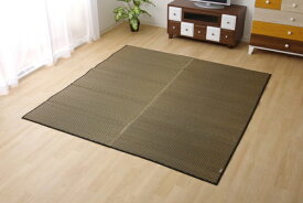 イケヒコ｜IKEHIKO い草ラグカーペット Fソリッド　191X191 ダークブラウン