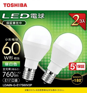 ŁbTOSHIBA LEDd ~jNvg` Ή 760lm zpr[p180x LDA6N-G-E17S60V2P [E17 /ʓd` /60W /F /2 /Lz^Cv]
