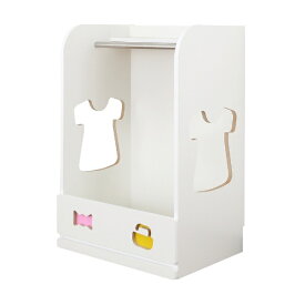 充英アート｜Jueiart おかたづけしたくなるハンガーラック　女の子用 TSH-59HGW ホワイト