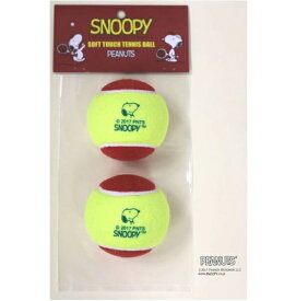 サクライ貿易｜SAKURAI やわらか硬式 テニスボール PEANUTS SNOOPY 2球入(直径：約7.5cm/イエロー×レッド） SN-106