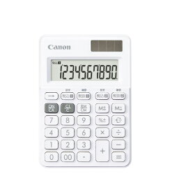 CANON｜キヤノン W税ミニミニ電卓 Snow White LS-100WT-SW [10桁 /W税率対応][LS100WTSW]