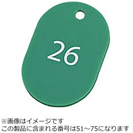 オープン工業｜OPEN INDUSTRIES スチロール番号札 51〜75（25枚） 大 グリーン BF-52-GN ＜PBV1112＞[PBV1112]