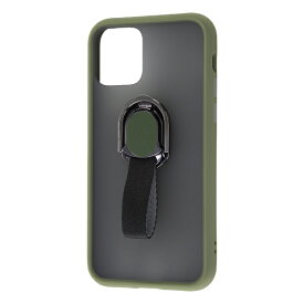 レイアウト｜rayout iPhone 11 Pro 5.8インチ 耐衝撃マットハイブリッド リング BABY SKIN/カーキ・GR RT-P23BS2/G