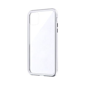 MSソリューションズ iPhone 11 Pro Max 6.5インチ SHELL GLASS Aluminum ガラスケース シルバー LP-IL19SGASV