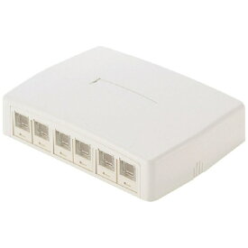 パンドウイット｜PANDUIT パンドウイット　CAT6Aスプリングシャッター付きローゼットキット　6個口　白　JOQ6H6A00 JOQ6H6A00