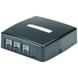 パンドウイット｜PANDUIT パンドウイット　CAT6Aスプリングシャッター付きローゼットキット　4個口（3ジャック＋1ブランク）　黒　JOQ3BH6A00BL JOQ3BH6A00BL