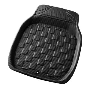 BONFORM|ボンフォーム 6454-01BK バケットマット 3Dカーボンマット 48×62cm フロント用1枚入り カラー:ブラック 軽・普通車用