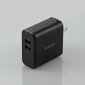 ELECOM｜エレコム スマホ用USB充電コンセントアダプタ 4.8A出力 USB-Aメス ブラック MPA-ACU05BK [2ポート /Smart IC対応]