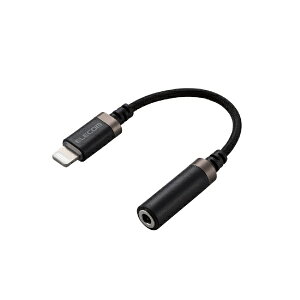 ELECOM�b�G���R�� Lightning-4�ɃC���z���[�q �ϊ��P�[�u�� ���ϋv �u���b�N MPA-L35S01BK