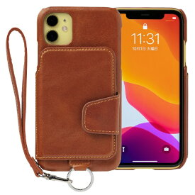 トーモ｜toomo RAKUNI Leather Case for iPhone 11 rak-19ipm-car キャラメルブラウン